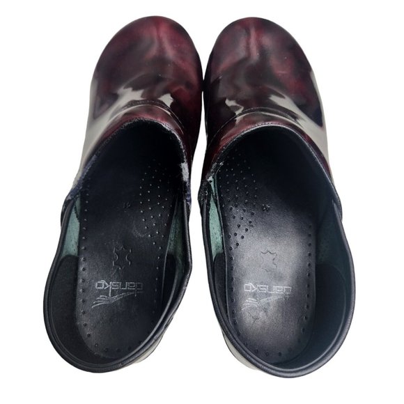 Dansko Professional Clog Shoes EU 41 US 10.5/11 Red Burgundy Leather Shoes - Picture 6 of 9